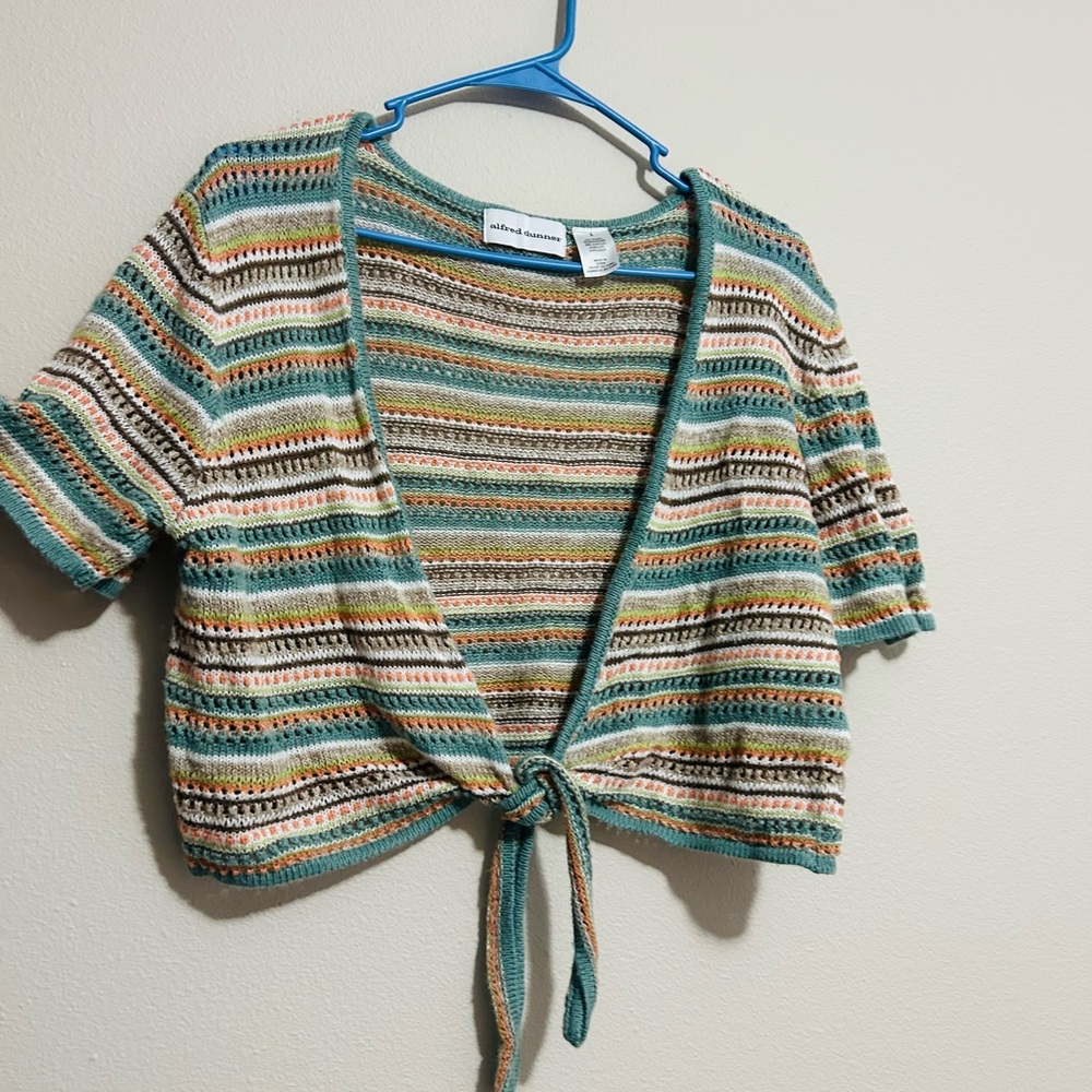 Tie front crochet top